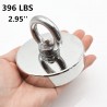 N52 - neodymium magnet - powerful magnetic cylinder with hook - 200kg - D75mmN52
