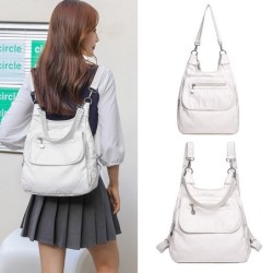 Multifunctional leather bag - backpack - large capacityBackpacks