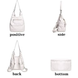 Multifunctional leather bag - backpack - large capacityBackpacks