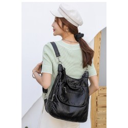 Multifunctional leather bag - backpack - large capacityBackpacks