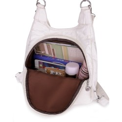 Multifunctional leather bag - backpack - large capacityBackpacks