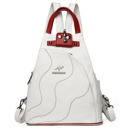 Multifunctional small backpack - patchwork design - leatherBackpacks