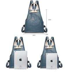 Multifunctional small backpack - patchwork design - leatherBackpacks