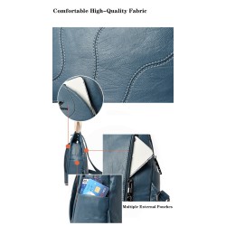 Multifunctional small backpack - patchwork design - leatherBackpacks