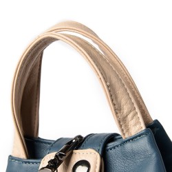 Multifunctional small backpack - patchwork design - leatherBackpacks
