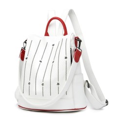Fashionable backpack - anti-theft - leather - rivets stars - large capacityBackpacks