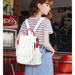 Fashionable backpack - anti-theft - leather - rivets stars - large capacityBackpacks