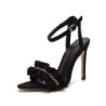 Sexy high heel sandal - ankle strap - with a chain decorationSandals