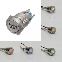 12V - 19mm - metal switch - LED - on-off engine start - ignition push button switchSwitches