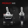 5 pieces - ON / OFF rocker toggle switch - 5A 250V SPST 2 Pin - waterproofSwitches