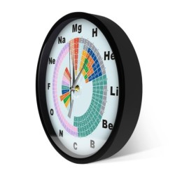 Modern wall clock - sound activated - LED - periodic table of chemical elementsClocks