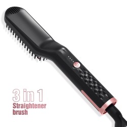 Multifunctional hair / beard brush - comb - straightener - with temperature adjustmentHair straighteners