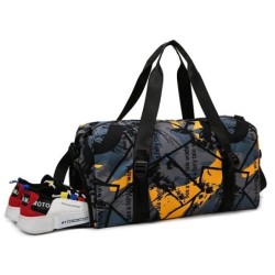 Stylish travel bag - with shoe compartment - large capacity - waterproof - unisex - graffiti designBags