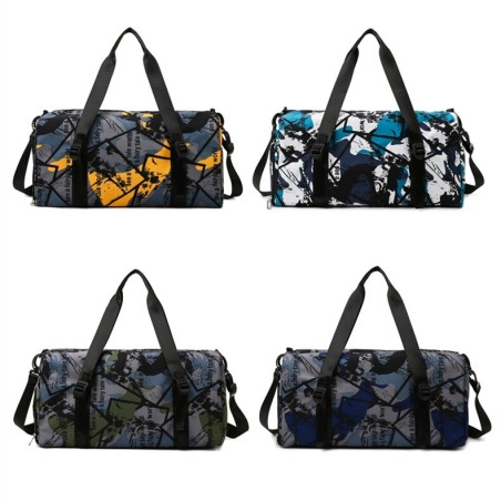 Stylish travel bag - with shoe compartment - large capacity - waterproof - unisex - graffiti designBags