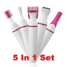 5 In 1 women's electric epilator - trimmer - hair removal - eyebrows - bikini - legs - armpitsHair trimmers