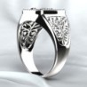 Vintage embossed ring - signet ring - scorpion design - 925 sterling silverRings