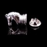 Classic silver brooch - pin - chess horse designBrooches