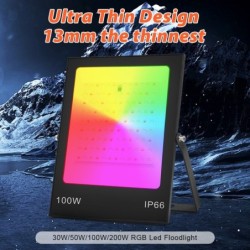 LED floodlight - waterproof work light - RGB - AC220V - 30W - 50W - 100W - 200WFloodlights