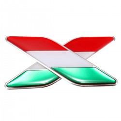 3D Italian flag - badge - emblem - car sticker - Italy - 2 piecesStickers