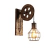 Retro pulley wall light - wooden lampWall lights