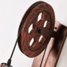 Retro pulley wall light - wooden lampWall lights
