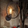 Retro wall light - metal lamp - industrial wheel designWall lights