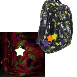 Reflective keychain - kids safety - star shaped - 10 piecesKeyrings