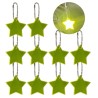 Reflective keychain - kids safety - star shaped - 10 piecesKeyrings