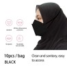 Protective face mask - 4-layer - disposable - anti-dust - anti-bacterial - cross loops - fish shape - 10 piecesMouth masks
