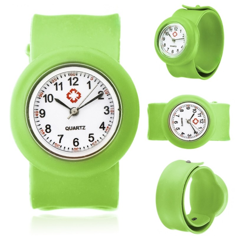 Fashionable quartz kids watch - slap-on silicone strapWatches