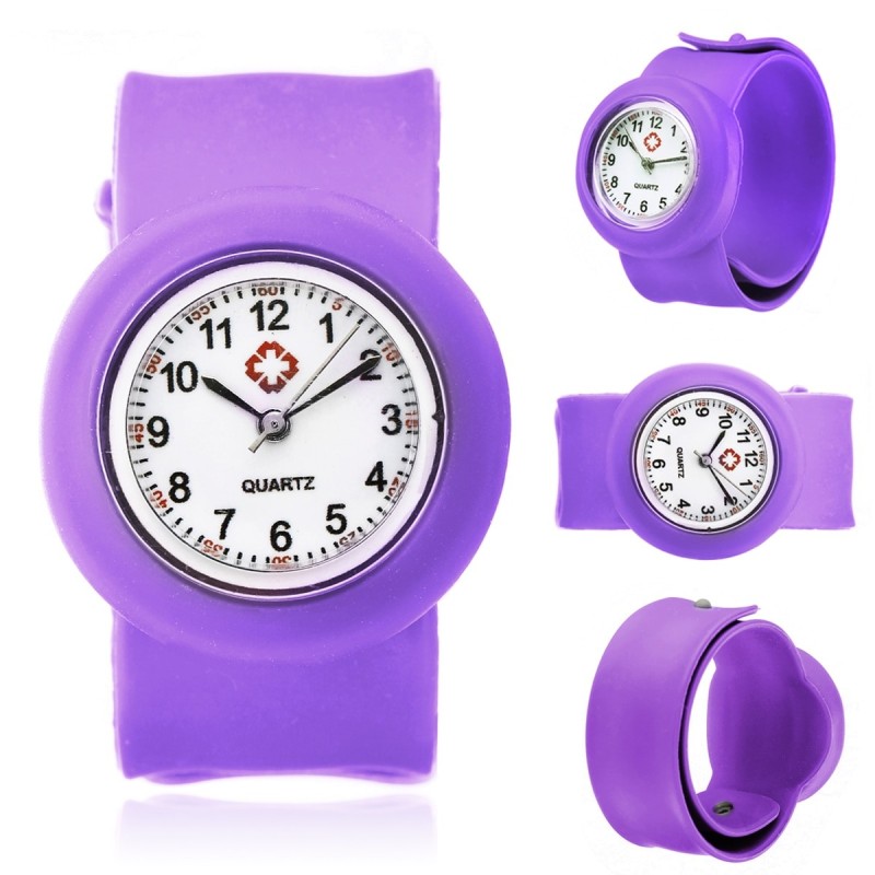Fashionable quartz kids watch - slap-on silicone strapWatches