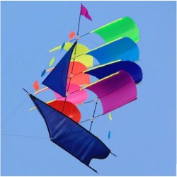 Sailing kite - 3D sailboat - with handle / lineKites