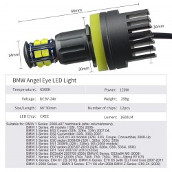 120W - H8 - LED Angle-Eyes - Lights - BMW - E92 M3 E82 E87 E91 E60 E61 E63 E70 E71 E89H8