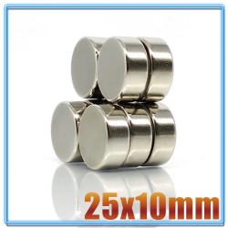 N35 - neodymium magnet - round cylinder - 25mm * 10mmN35