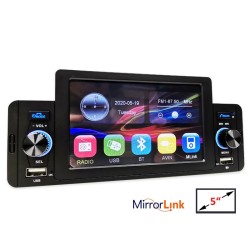 Car radio - M160 - remote - camera - 1 Din - 5 inch - Mirror Link - Bluetooth - Android - IOS - dual USBDin 1