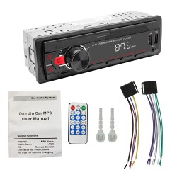 Digital car radio - 1 DIN - voice assistant - Bluetooth - AUX - FMDin 1