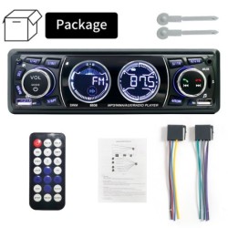 Bluetooth car radio - 1 DIN - USB - TF - FM - 60Wx4 - 12VDin 1