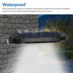 Solar powered lamp - outdoor wall lamp - dusk to dawn light - waterproof - 18 LEWall lights
