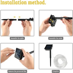 Solar powered LED string - garland - outdoor lights - waterproof - 7m - 12 mChristmas