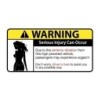 Funny car sticker - "Sexy Girl Warning Serious Injury Can Occur"Stickers