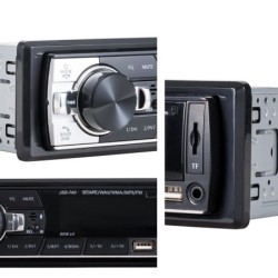 1DIN car radio - Bluetooth - remote control - USB - TF - 60Wx4 - 12VDin 1