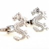 Silver dragon cufflinksCufflinks