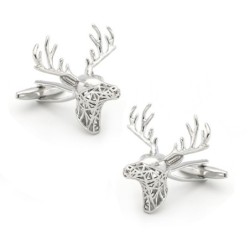 Silver deer cufflinksCufflinks