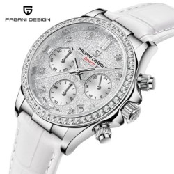PAGANI DESIGN - automatic Quartz watch - with crystals - sapphire mirror - leather strapWatches
