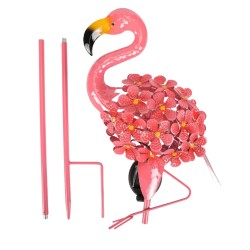 Garden solar light - metal lamp - waterproof - pink flamingoSolar lighting