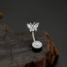 Belly button ring - piercing - crystal butterfly / heart - surgical steel - 6 piecesPiercings