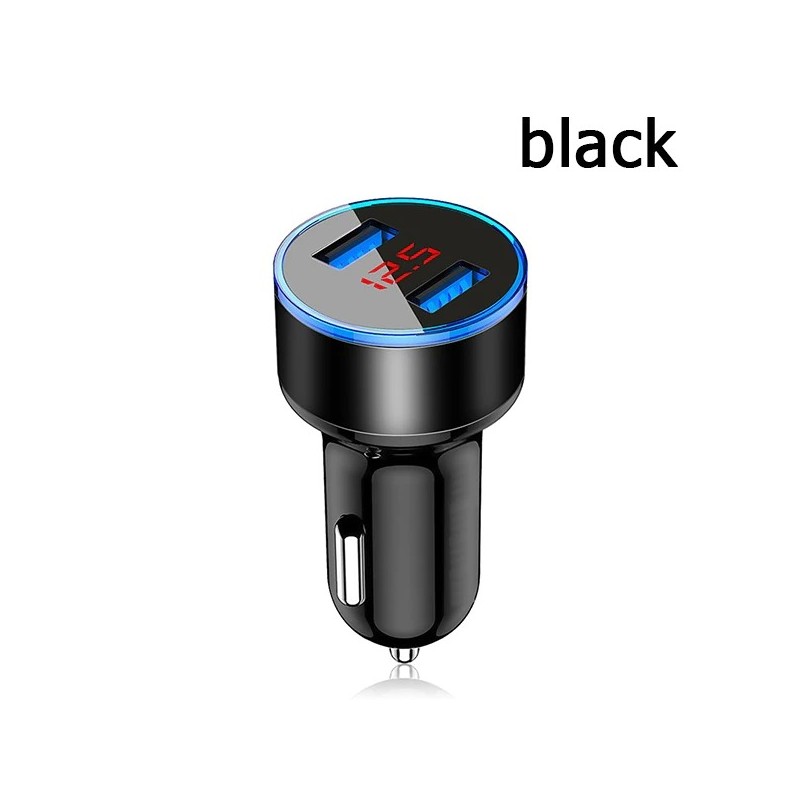 Universal car charger - dual USB - fast charging - aluminum - 4.8A - 5VInterior accessories