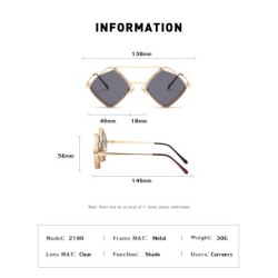 Geometric sunglasses - steampunk style - metal hollow-out frame - UV400 - unisexSunglasses