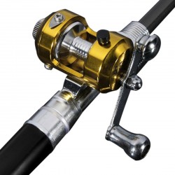 Mini telescopic fishing rod - with a golden fishing reel - foldableFishing rods