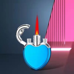 Jet butane lighter - red flame - windproof - 1300 C - heart shapeLighters